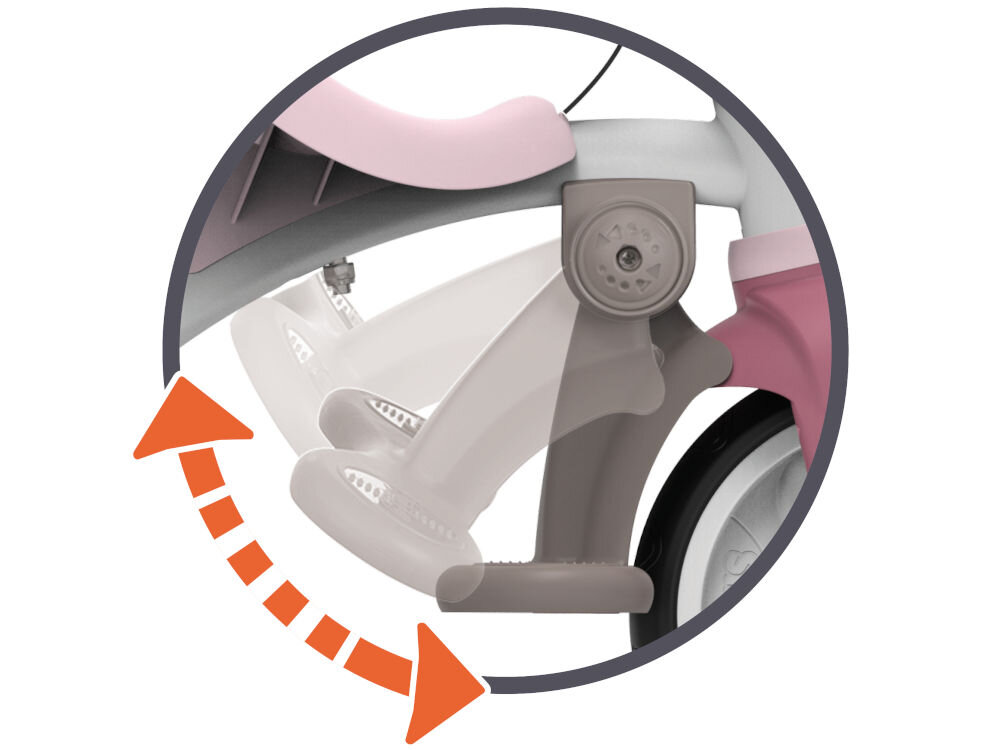 Rowerek trójkołowy SMOBY Be Move Komfort składane podnóżki funkcjonalne rozwiązanie