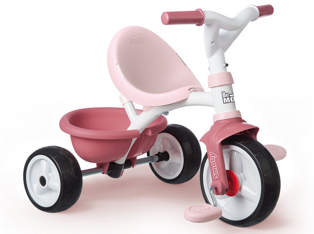 Rowerek trójkołowy SMOBY Be Move Komfort z myślą o bezpieczeństwie i wygodzie solidna stalowa rama ergonomiczne siedzisko z pasami bezpieczeństwa wymiary 68 x 52 x 101 cm