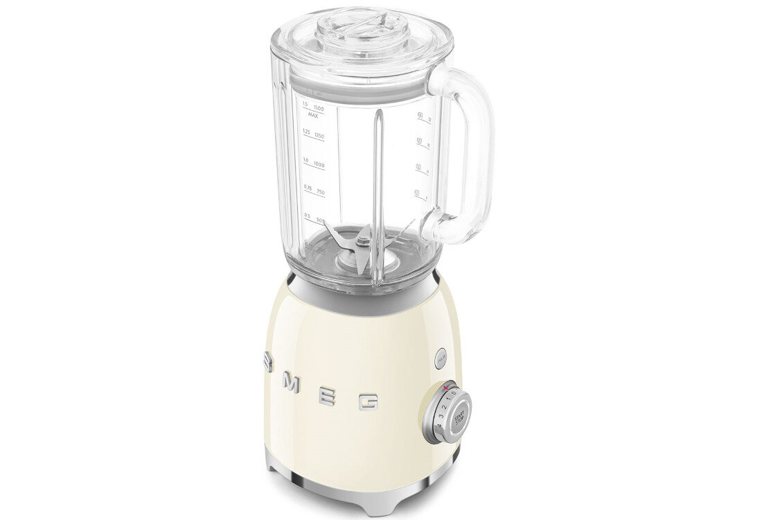 Blender kielichowy SMEG BLF03CREU Kremowy Wymiary dopasowane do kuchni wymiary waga przewód zasilanie długość