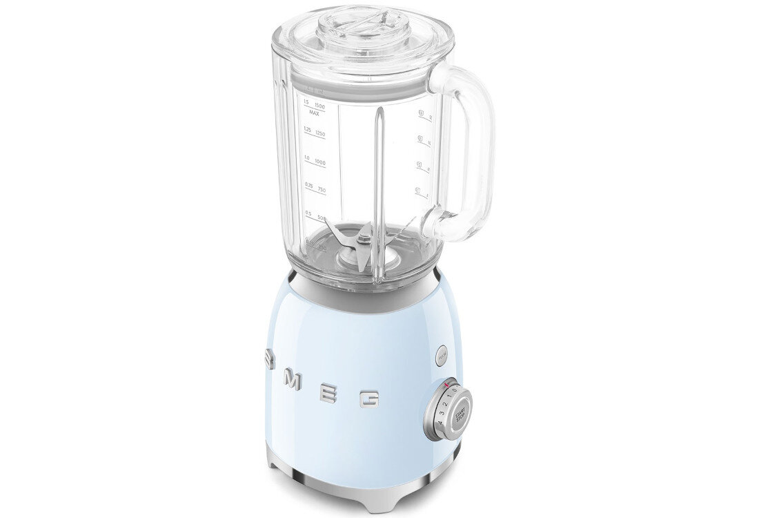 Blender kielichowy SMEG BLF03PBEU Błękitny Wymiary dopasowane do kuchni wymiary waga przewód zasilanie długość