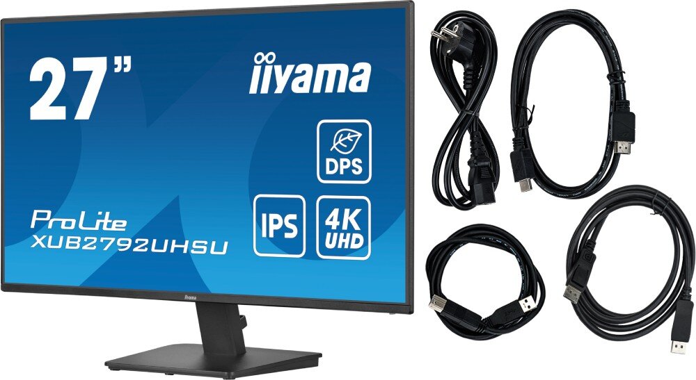 Monitor IIYAMA ProLite XU2792UHSU-B6 27 3840x2160px IPS 4 ms [GTG] opakowanie zestaw akcesoria