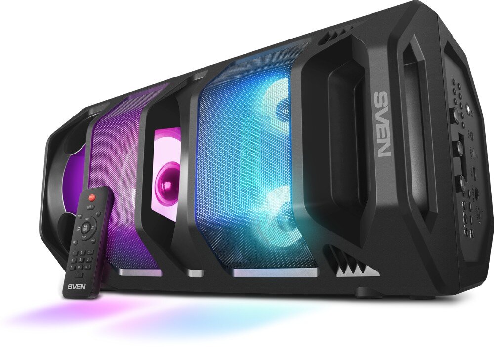 Głośnik mobilny SVEN PS-670 Czarny podświetlenie efekty wygląd