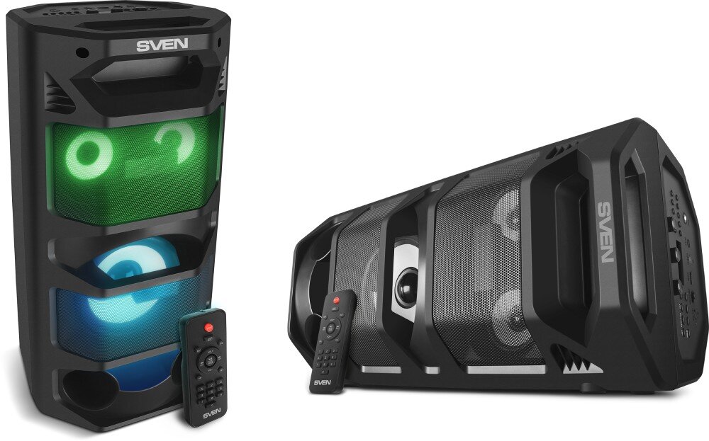 Głośnik mobilny SVEN PS-670 Czarny akumulator pojemność czas działania ładowanie port