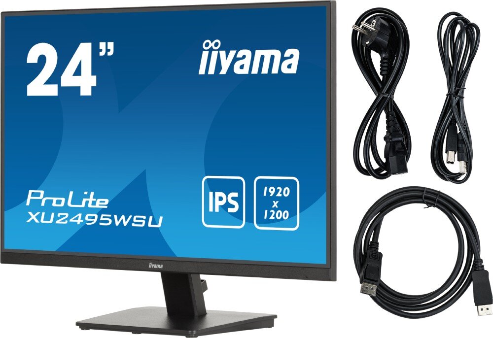 Monitor IIYAMA ProLite XU2495WSU-B7 24.1 1920x1200px IPS 4 ms [GTG] opakowanie zestaw akcesoria