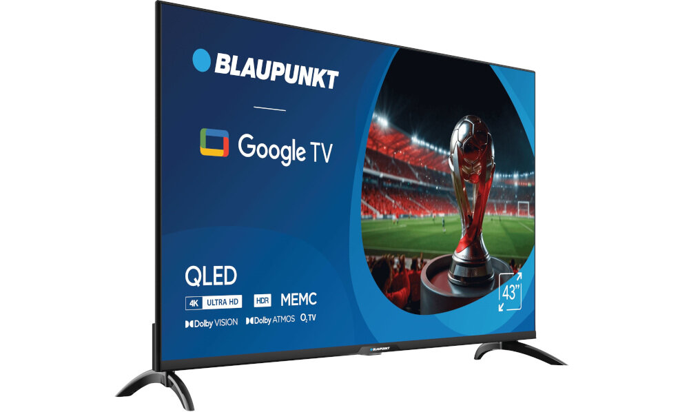 Telewizor BLAUPUNKT 43QBG7000S - Elegancki, bezramkowy design