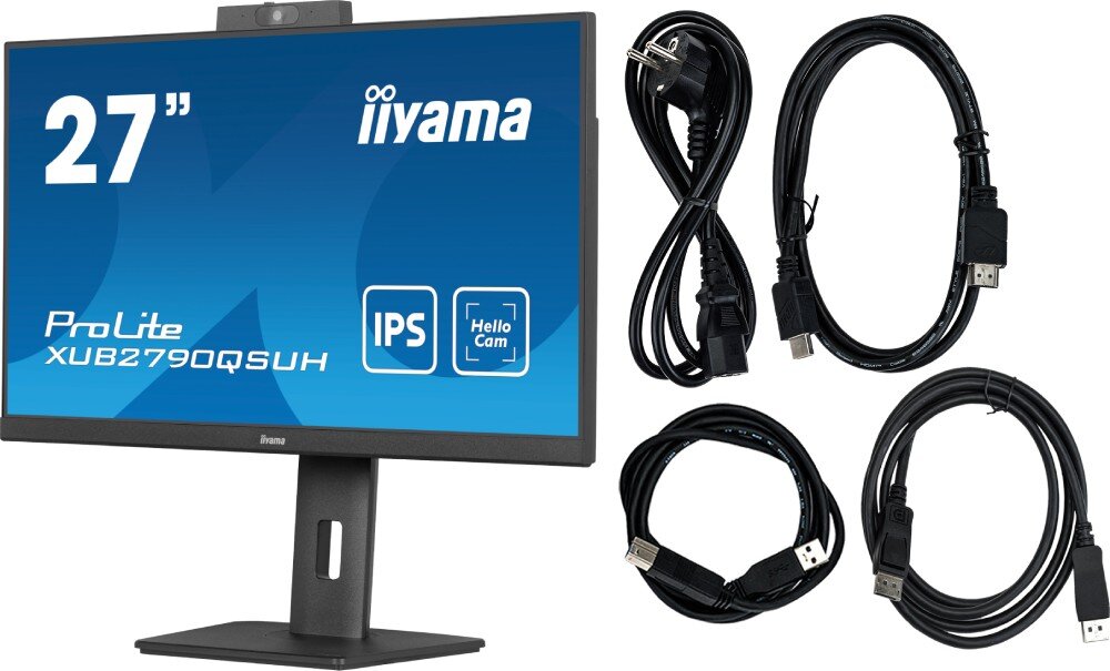 Monitor IIYAMA ProLite XUB2790QSUH-B1 27 2560x1440px IPS 100Hz 0.4 ms [MPRT] opakowanie zestaw akcesoria