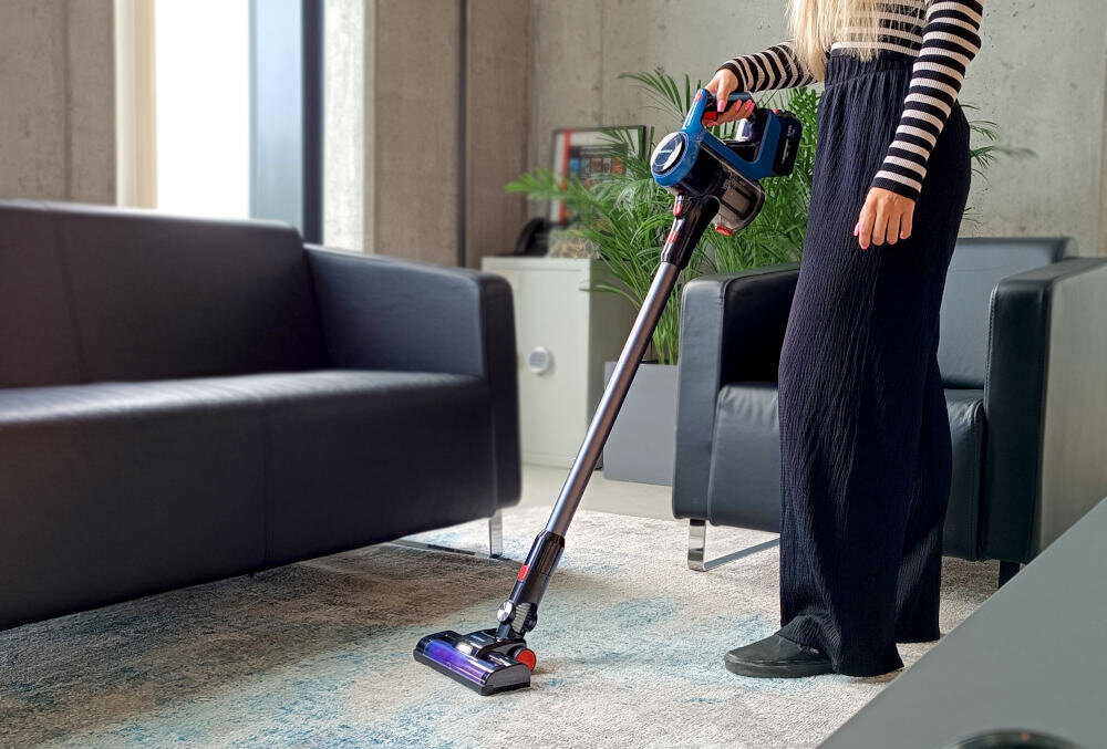 Odkurzacz BLAUPUNKT VC6010 oszczędność energii dwa poziomy mocy ssania akumulator pojemność czas pracy system redukcji hałasu cicha praca czas ładowania