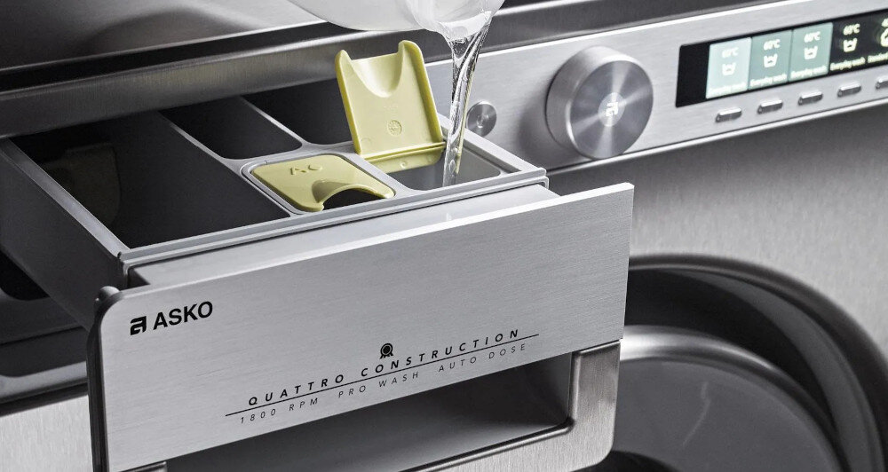 PRALKA ASKO W2084B.W Asystent dozowania ilość detergentu precyzja odmierzanie