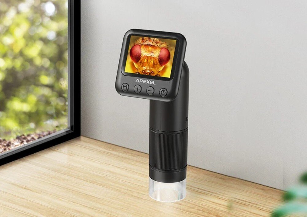 Mikroskop cyfrowy LCD APEXEL APL-MS008 Czarny opis