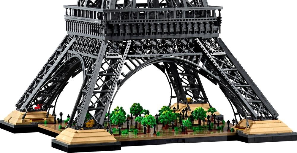 LEGO 10307 ICONS Wieża Eiffla drzewa
