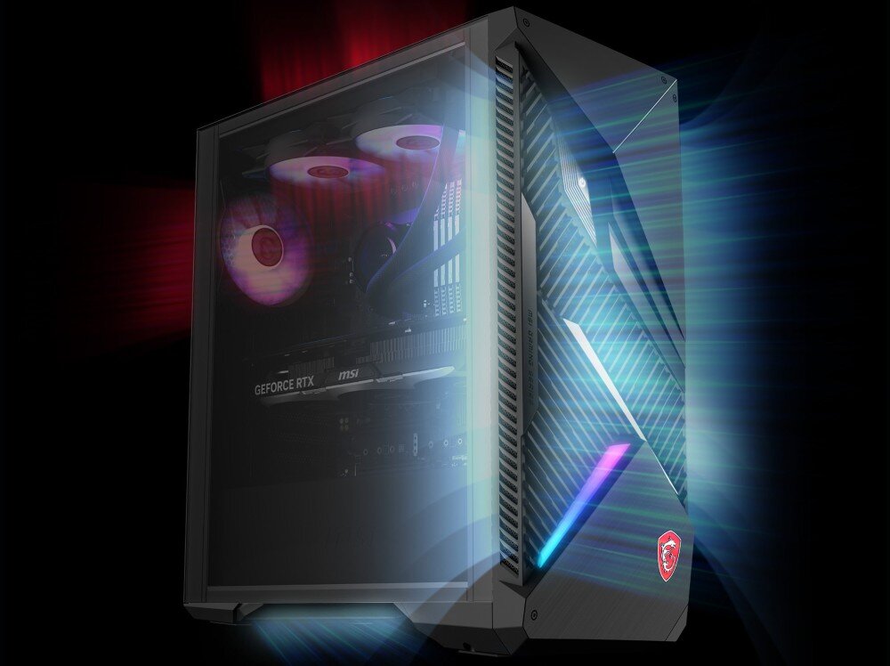 Komputer MSI MPG Infinite X2 14NUF7-449EU i7-14700KF 32GB RAM 2TB SSD GeForce RTX4070Ti Super Wi-Fi Windows 11 Home chłodzenie wodne wentylacja wentylatory temperatura