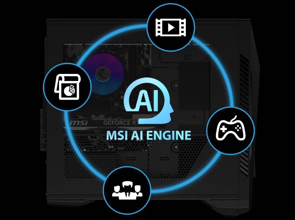 Komputer MSI MAG Infinite S3 14NUB7-1430EU i7-14700F 16GB RAM 1TB SSD GeForce RTX4060Ti DLSS 3 Wi-Fi Windows 11 Home AI sztuczna inteligencja funkcje