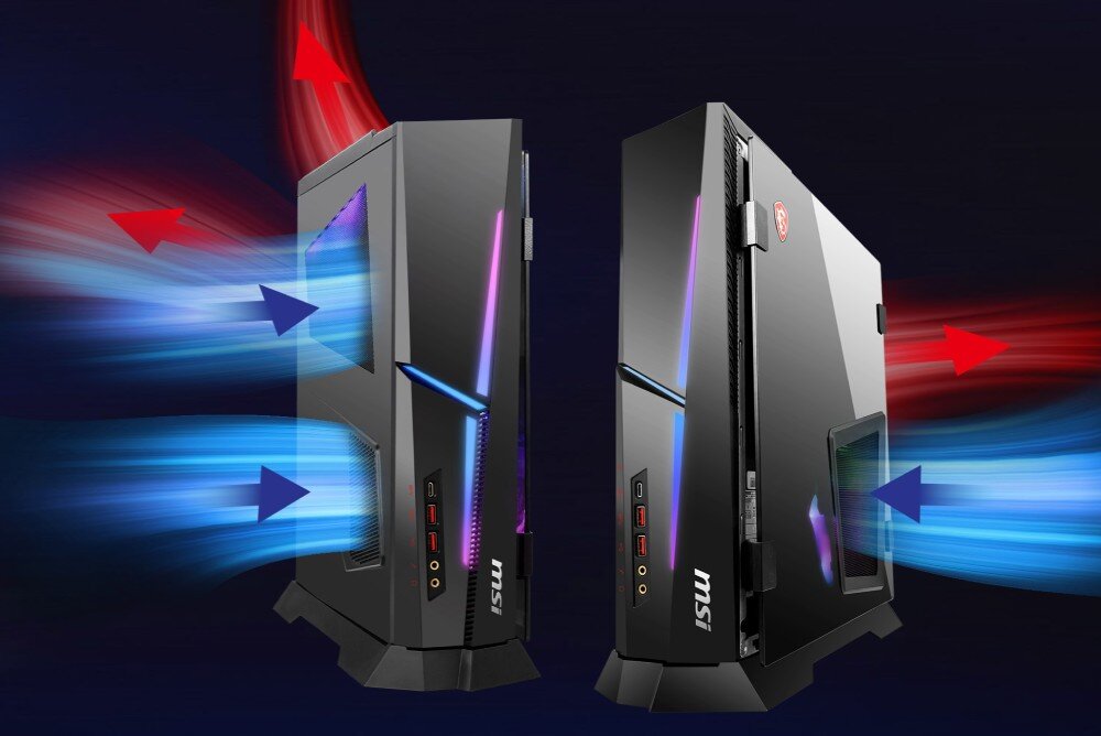 Komputer MSI MPG Trident AS 14NUE7-667EU i7-14700F 16GB RAM 1TB SSD GeForce RTX4070 Super Wi-Fi Windows 11 Home chłodzenie temperatura wentylacja