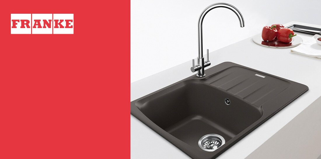Zlewozmywak FRANKE Antea AZG 611-62 114.0716.190 Łupkowy szary wygląd design tło prezentacja wizualizacja