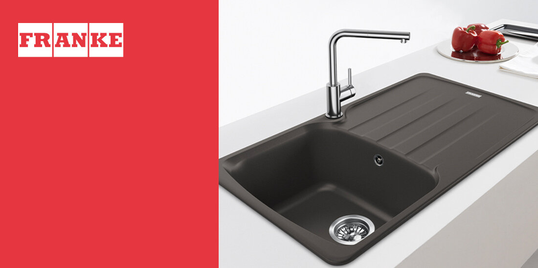 Zlewozmywak FRANKE Antea AZG 611-86 114.0716.312 Łupkowy szary wygląd design tło prezentacja wizualizacja