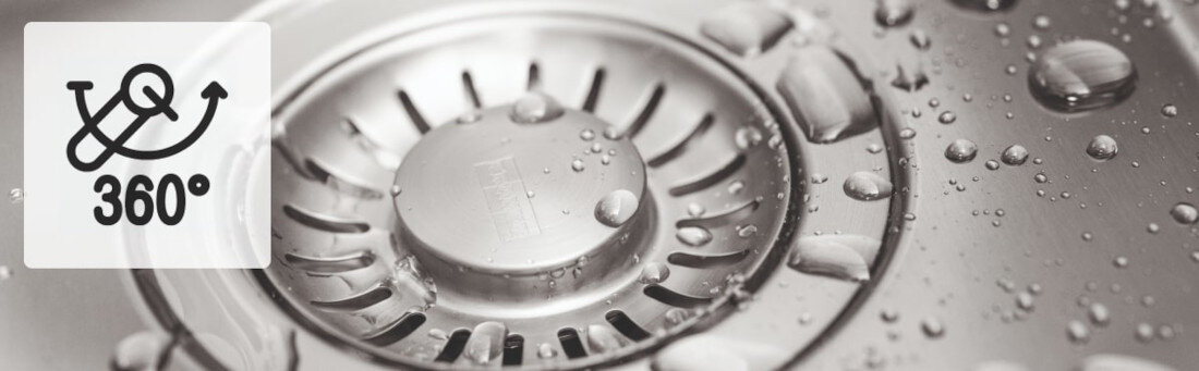 Bateria FRANKE Lina Clear Water 160.0702.660 Chrom Pełna swoboda wylewka 360° szybko precyzyjnie wygodnie