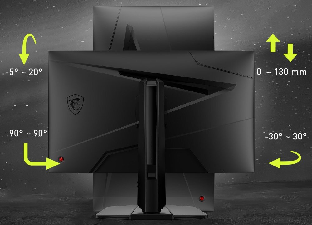 Monitor MSI MAG 274UPF E2 27 3840x2160px IPS 160Hz 0.5 ms [GTG] regulacja podstawa pivot mocowanie VESA