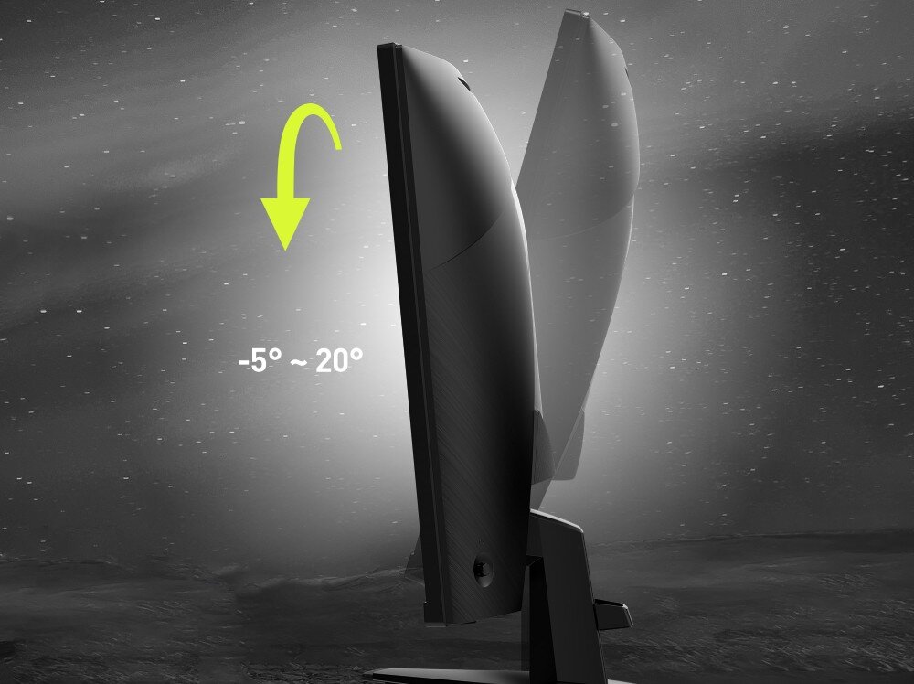 Monitor MSI MAG 27C6F 27 1920x1080px 180Hz 0.5 ms [GTG] Curved podstawa regulacja kąt nachylenia mocowanie VESA