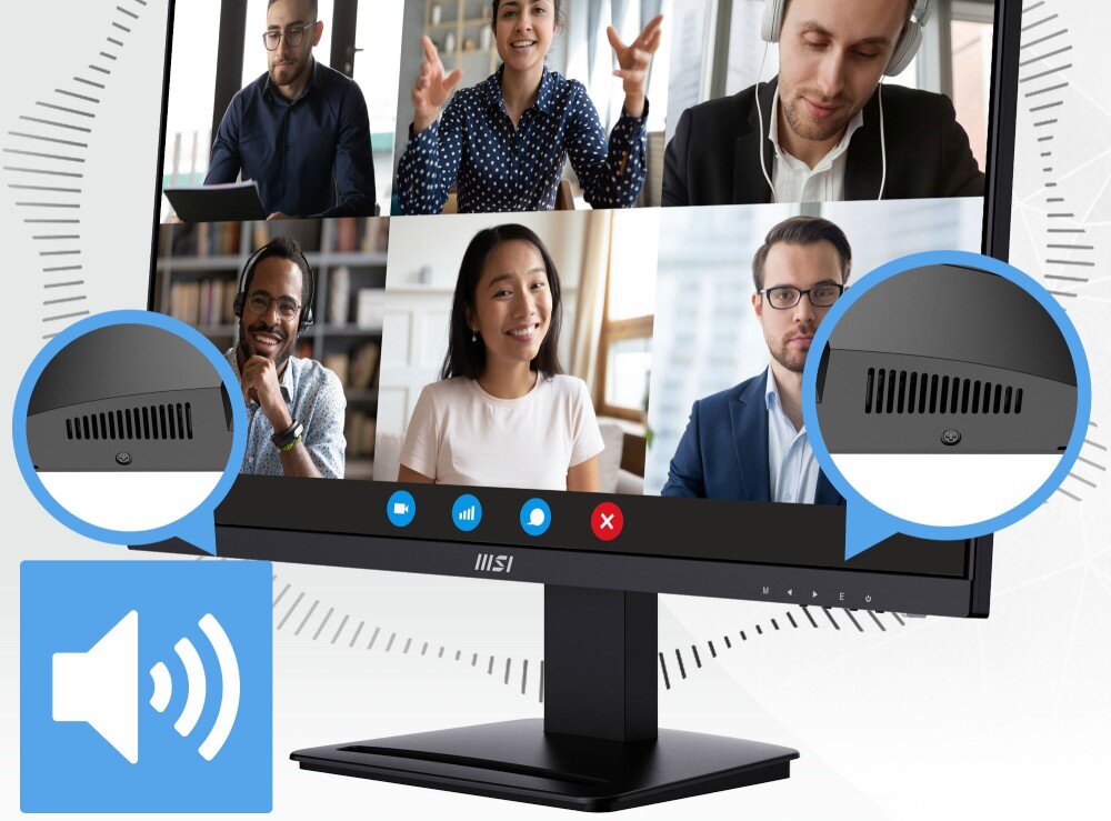 Monitor MSI Pro MP273U 27 3840x2160px IPS 4 ms [GTG] głośniki dźwięk audio moc