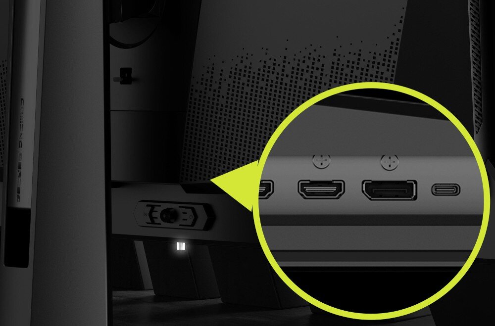 Monitor MSI MAG 271QPX QD-OLED 26.5 2560x1440px 360Hz 0.03 ms [GTG] porty złącza podłączenie Power Delivery