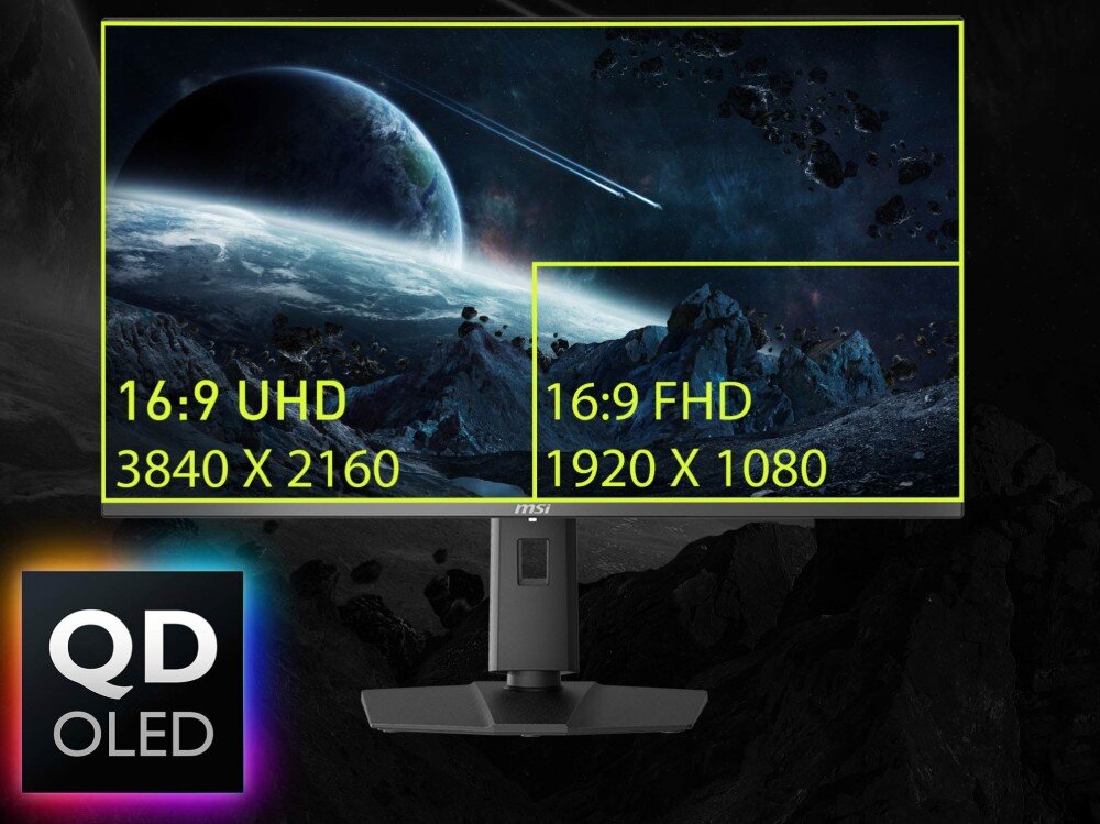 Monitor MSI MAG 321UPX QD-OLED 31.5 3840x2160px 240Hz 0.03 ms [GTG] matryca rozdzielczość kolory certyfikat