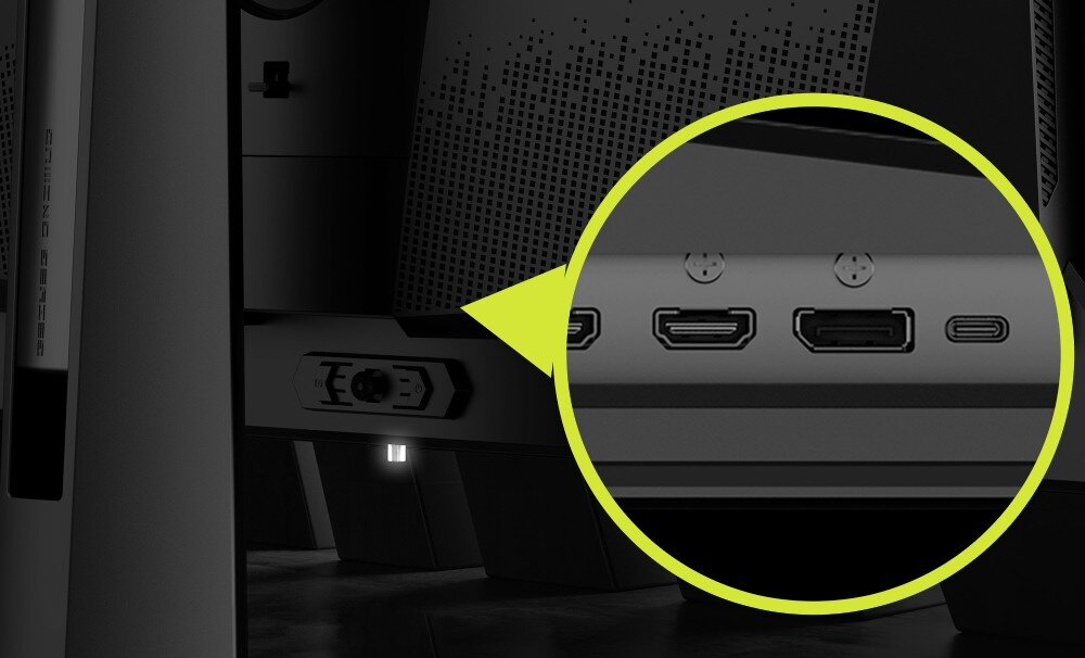 Monitor MSI MAG 321UPX QD-OLED 31.5 3840x2160px 240Hz 0.03 ms [GTG] porty złącza podłączenie