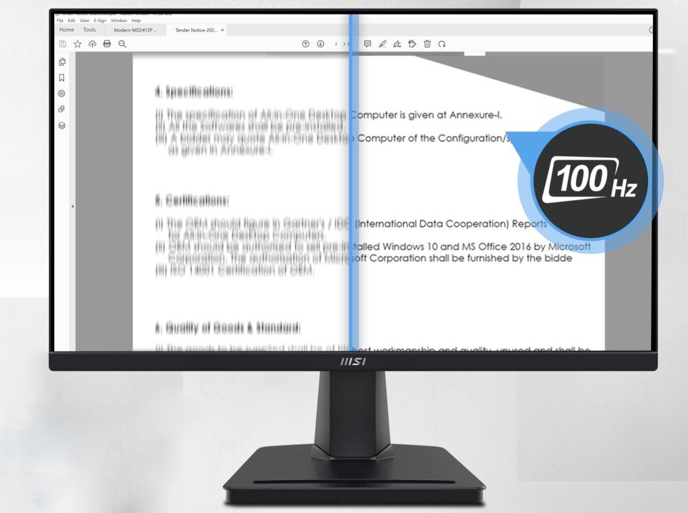 Monitor MSI Pro MP225 21.5 1920x1080px IPS 100Hz 1 ms [MPRT] kontrast odświeżanie czas reakcji