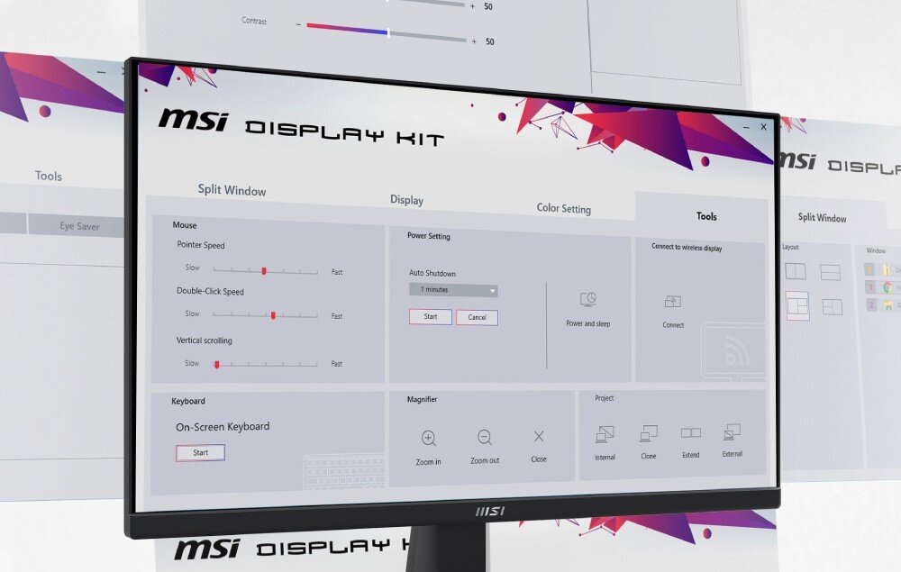 Monitor MSI Pro MP225 21.5 1920x1080px IPS 100Hz 1 ms [MPRT] aplikacja narzędzia montaż VESA montaż