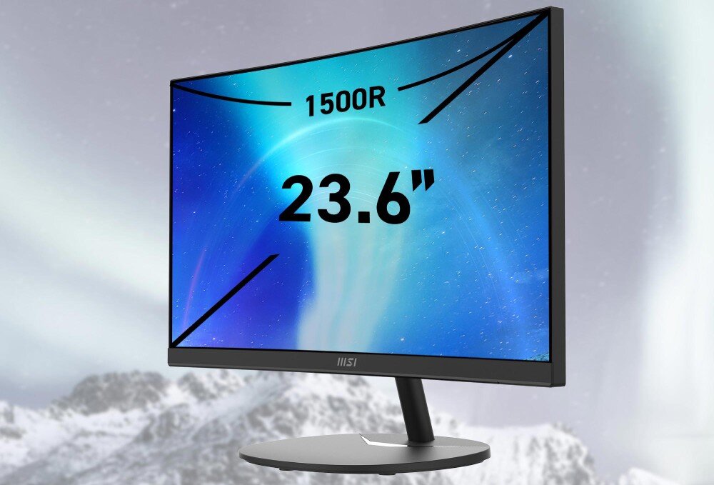 Monitor MSI Pro MP2412C 23.6 1920x1080px 100Hz 1 ms [MPRT] Curved przekątna zakrzywienie rozdzielczość proporcje