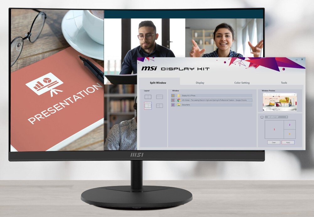 Monitor MSI Pro MP2412C 23.6 1920x1080px 100Hz 1 ms [MPRT] Curved aplikacja funkcje narzędzia