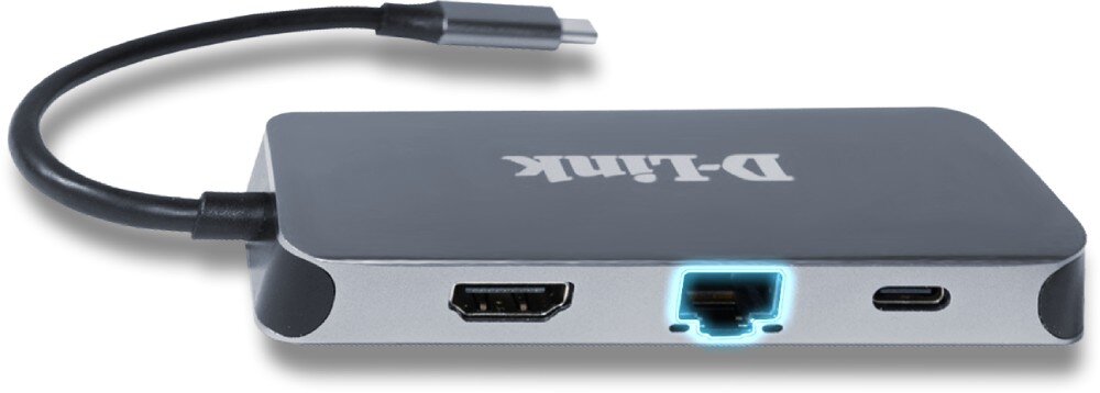 Hub D-LINK DUB-2335 USB Typu C, Pasywny sieć internet złącze Ethernet