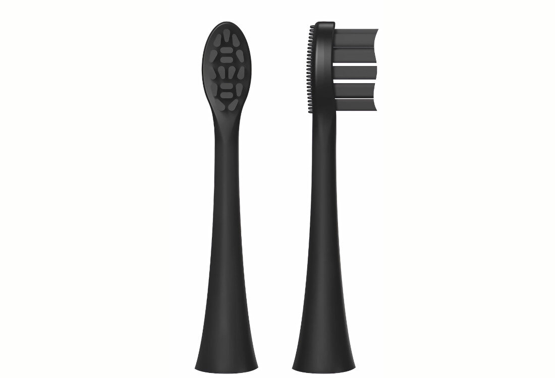 Oryginalna końcówka do szczoteczki sonicznej FEELO Pro Standard Czarny (2 szt.) (Wypustki do czyszczenia języka) bez częstej wymiany czas zalecenia  pół roku użytkowania