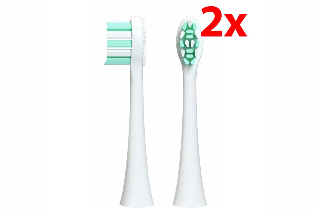 Oryginalna końcówka do szczoteczki sonicznej FEELO Pro Standard Biały (2 szt.) (Wypustki do czyszczenia języka) Bezpieczna pielęgnacja zębów Elastyczna, gumowa powłoka chroni szkliwo i dziąsła szczotkowanie Gęsto rozmieszczone włókna czyste zęby i świeży uśmiech powierzchnia z mikrowypustkami bakterie z języka