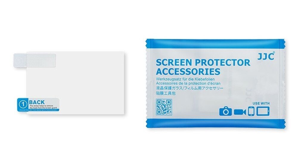 Osłona JJC LAR-R10 do Canon Eos R100-R10 obok opakowania   