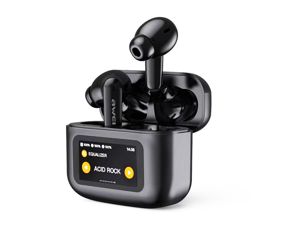 Słuchawki dokanałowe AWEI T56 True Wireless Stereo (TWS) ekran dotykowy