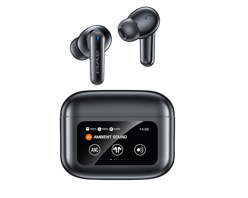 Słuchawki dokanałowe AWEI T56 Bluetooth 5.4 bezprzewodowego aktywnego tłumienia hałasu (ANC)