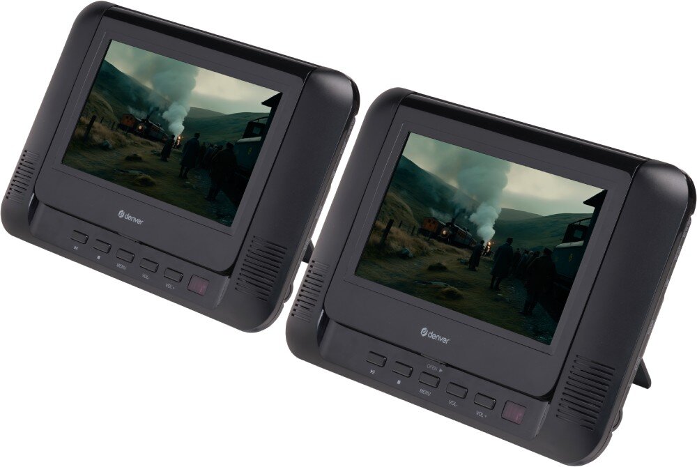 Przenośny odtwarzacz DVD DENVER MTW-793 (dwa ekrany) Czarny opis