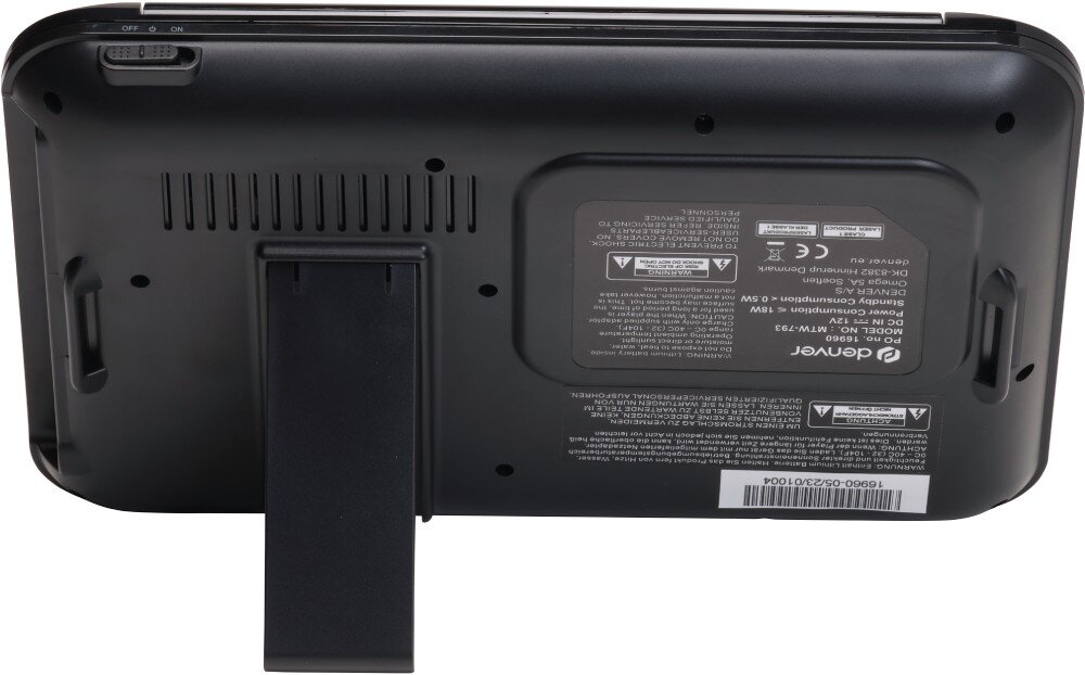 Przenośny odtwarzacz DVD DENVER MTW-793 (dwa ekrany) Czarny akumulator czas działania