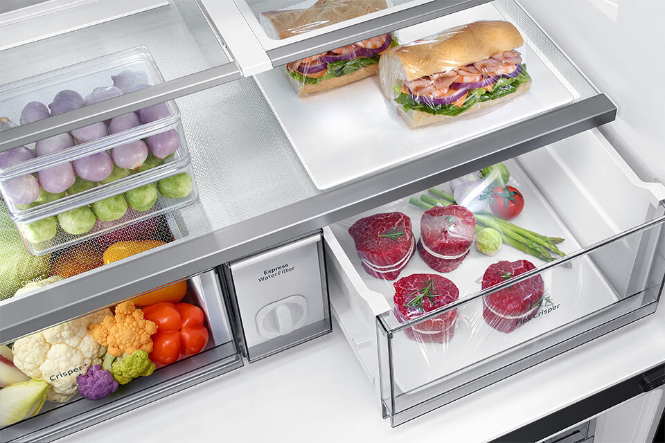 Przechowuj produkty elastycznie dzięki strefie Flex Zone.