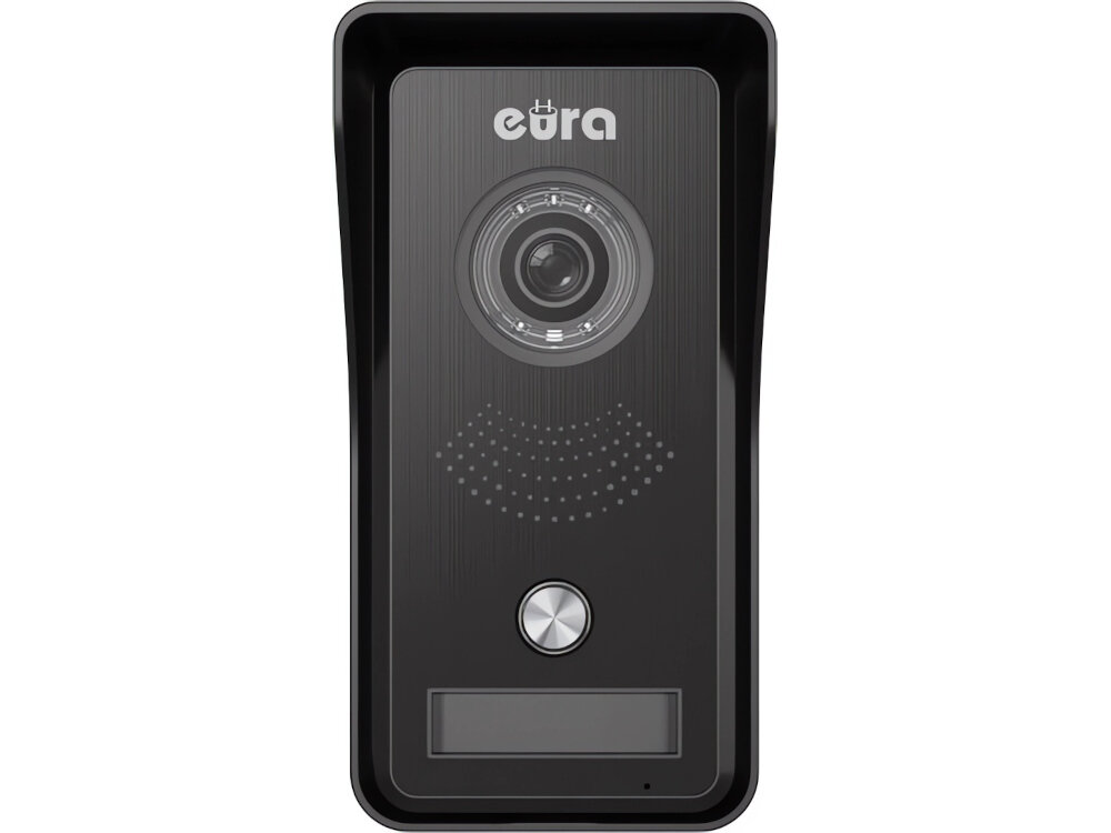 Wideodomofon EURA VDP-76A3 Czarny monitor VDA-05A3 funkcja sterowania drugim wejsciem bezpieczenstwo kontrola