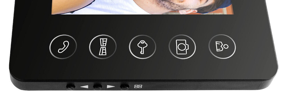 Wideodomofon EURA VDP-76A3 Czarny monitor VDA-05A3 szerokie mozliwosci personalizacji regulacja glosnosci rozmowy jasnosci nasycenia obrazu 16 melodii gongu
