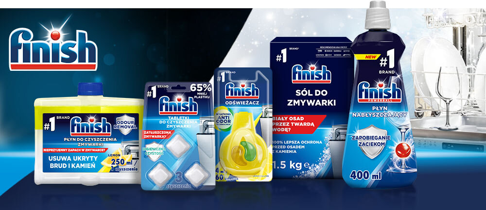 Kapsułki do zmywarek FINISH Powerball Quantum All in 1 dodatkowe produkty