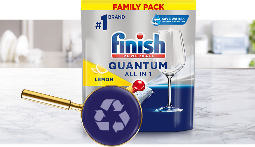 Kapsułki do zmywarek FINISH Powerball Quantum All in 1 recykling