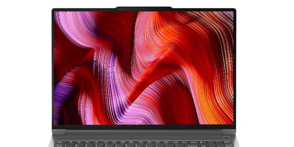 Ekran laptopa Lenovo ThinkBook 16p z wyświetlonym kolorowym tłem WQXGA, widok z przodu. - 16-calowy wyświetlacz WQXGA 