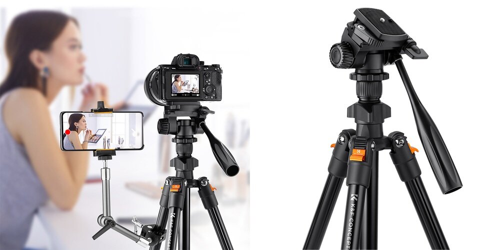 Statyw K&F Concept K-Series K234A0 podczas kadrowania