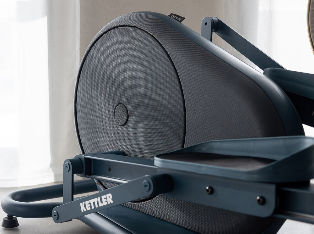 Orbitrek elektromagnetyczny KETTLER Hoi Cross Pro Blueberry Green kolo zamachowe waga 22 kg ergometr tryb AUTO niezalezny od predkosci komputer dopasowyje opor hamowania tryb MANUAL zalezny od predkosci am wybierasz obciazenie niezalezny od szybkosci pedalowania