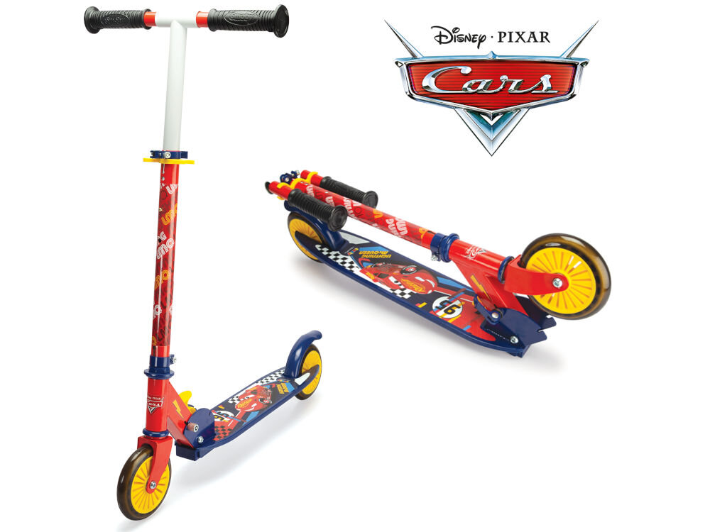 Hulajnoga dla dzieci SMOBY Auta Sportowa na licencji Disney Auta funkcja składania wymiary 73 x 32 x 83 cm