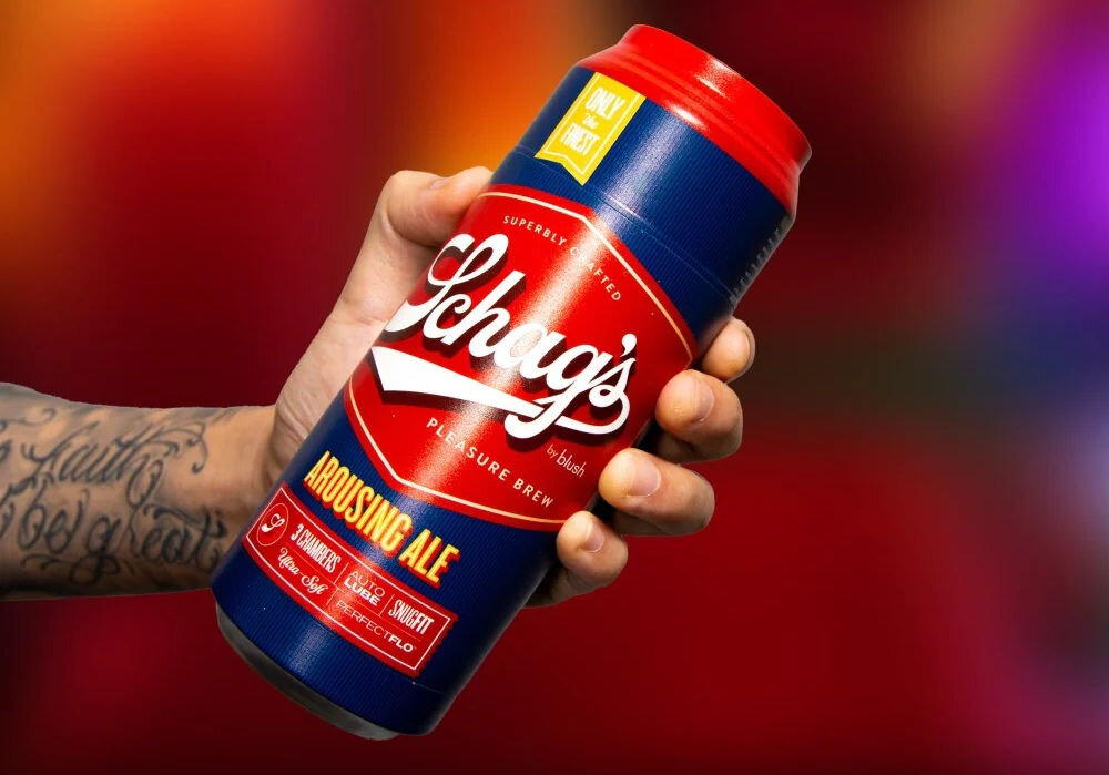 BLUSH Schag’s Arousing Ale Frosted masturbator do penisa Bezpieczny dla ciała jasny kolor wymiary długość penetracja obwód