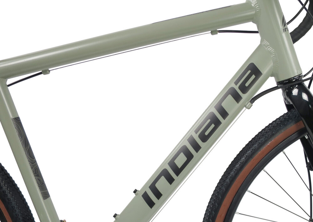 Rower gravel INDIANA Gravel M22 28 cali męski Zielony rama aluminiowa 22-calowa odporna na korozje wybor rozmiaru ramy Twoj wzrost mierzony w zrelaksowanej pozycji typ roweru