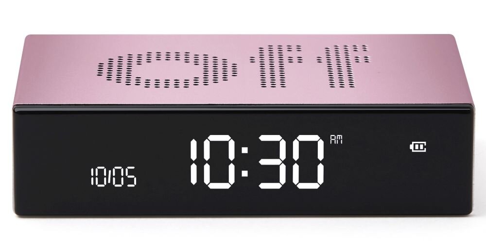 Lexon Flip Premium Budzik materiał ABS aluminium poliwęglan projekt Adrian Jeremy Wright